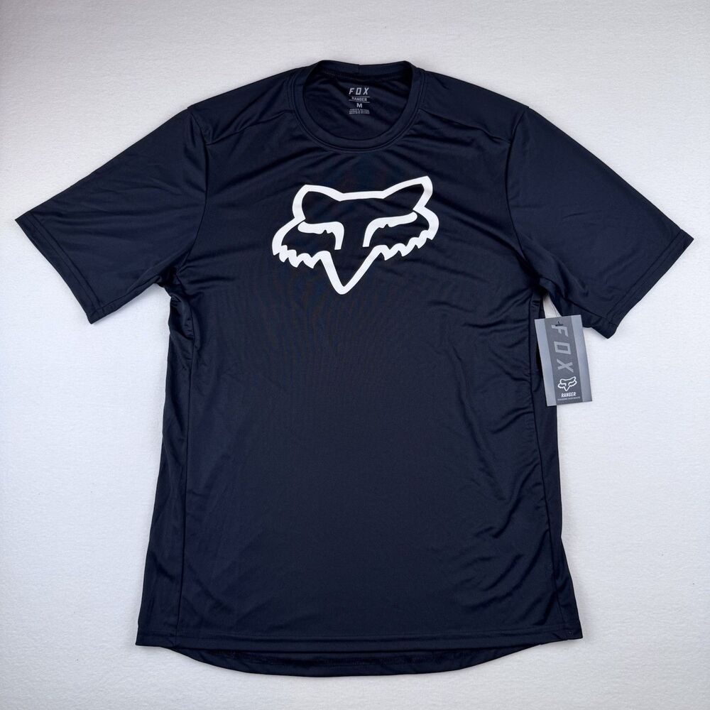 Fox Ranger Fox Head Short Sleeve Men's MTB Cycling Jersey Black Medium